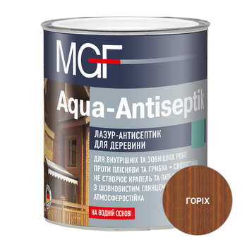 Лазур-антисептик для деревини MGF Aqua-Antiseptik горіх 2,5 л