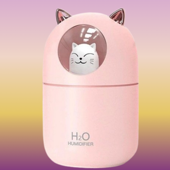 Увлажнитель воздуха Humidifier H20/8023 ультрозвуковой с функцией детского ночника и аромадиффузора c LED подсветкой 300 мл CAT Розовый