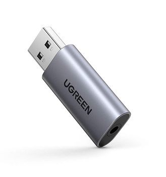 Карта внешняя UGREEN звуковая USB 2.0 2 в 1 Аудио адаптер TRRS стерео OMTP/CTIA (CM383)