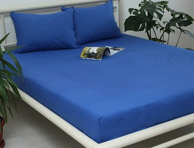 Простирадло на гумці 160х200х20 см та наволочки 2х50х70 см Tag Tekstil (Princess Blue)