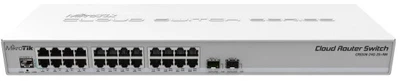 Коммутатор MikroTik CRS326-24G-2S+RM гигабитный (CRS326-24G-2S+RM)