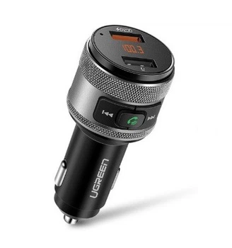 Bluetooth FM-передатчик Ugreen с зарядным устройством Quick Charge 3.0 Bluetooth 4.2 (60283)