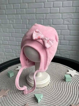 Утепленная весенняя шапочка для новорожденной девочки Rose 3-6 мес. (38-42 см) Lari Розовый