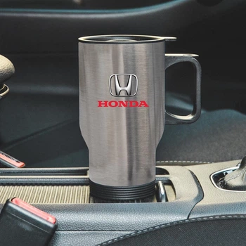 Термокухоль автомобільний з логотипом Honda 450 мл сріблястий