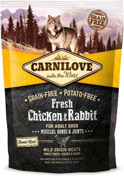Сухой корм для взрослых собак Carnilove Fresh Muscles, Bones & Joints с курицей и кроликом 1.5 кг (8595602527502)