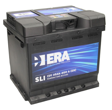 Аккумулятор - ERA SLI , 45Ah , EN 400 , 207x175x190 (ДхШхВ) , лівий "+", 6СТ-45 Аз S545061 PEUGEOT ; FIAT; FORD; GENERAL ; MAZDA ; MERCEDE; MITSUBISHI ; NISSAN ; SUBARU ; SUZUKI ; TOYOTA ; VOLVO ; VW