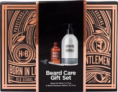 Подарунковий набір для бороди Hawkins & Brimble Beard Gift box Олія 50 мл + Шампунь 300 мл (5060495675034)