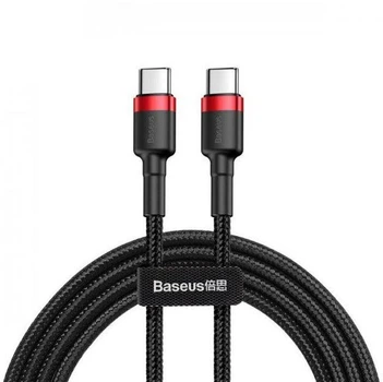 Кабель Baseus Cafule USB Type-C to USB Type-C 1м 3A PD 60W Black/Grey (CATKLF-GA91)