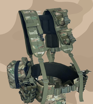 Ременно-плечевая система (разгрузка), РПС для военных, Разгрузочный жилет РПС MOLLY, мультикам, XL