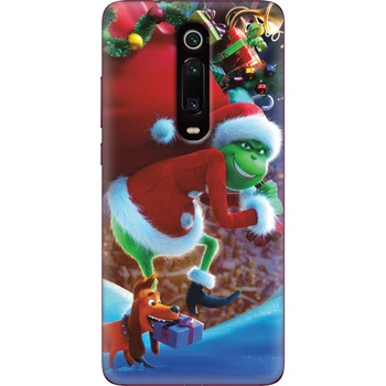 Силиконовый Чехол с Картинкой для Xiaomi Mi9T Принт (Новогодний, Гринч) (37376-ysm2268)