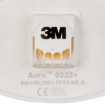 Респіратор 3M Aura 9322+ захист рівня FFP2 із клапаном 1 шт. (4054596041226)