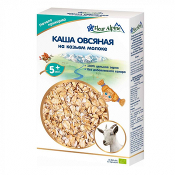 Дитяча каша Fleur Alpine молочна на козячому молоці вівсяна 200 г (4006303632258)