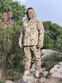 Зимовий комплект форми ЗСУ піксель Тепла військова куртка, теплі штани та верхня куртка XXL