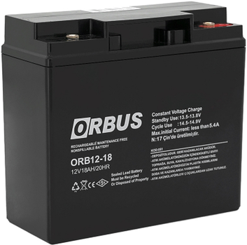 Аккумуляторная батарея ORBUS Свинцовая OR1218 AGM 12 В 18 А/час (2115816)