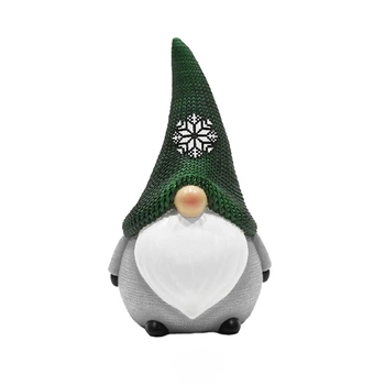 Статуетка декоративна MVM MY HOME "Гном" Зелено/білий (DH-ST-32 GREEN/WHITE)
