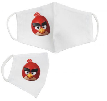 Багаторазова 4-х шарова захисна маска "Angry birds Ред" розмір 3, 7-14 років (TS01091996153176)