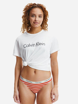 Трусики cтрінги жіночі бавовняні Calvin Klein Underwear 0000D1617E13U XS Червоні/Рожеві (8719855401291)