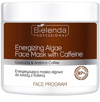 Маска для обличчя з водоростей Bielenda Professional Energizing Algae with caffeine 160 г (5902169047672)