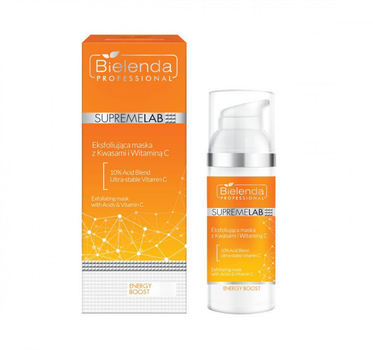 Маска Bielenda Professional SupremeLab Energy Boost відлущувальна маска з кислотами та вітаміном С 50 г (5902169046781)