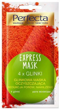 Maska oczyszczająca glinkowa Perfecta Express Mask Redukcja porów & Nawilżanie 8 ml (5900525051387)