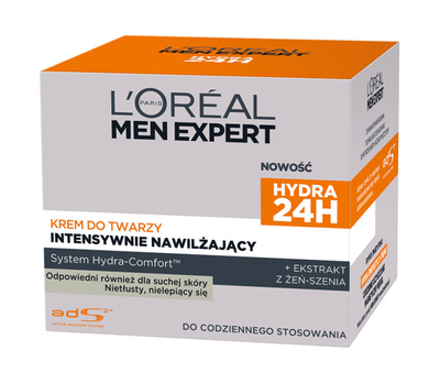 Krem do twarzy L'Oreal Paris Men Expert Hydra 24H intensywnie nawilżający 50 ml (3600523118601)