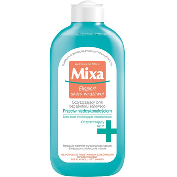Tonik oczyszczający MIXA przeciw niedoskonałościom 200 ml (3600550752441)