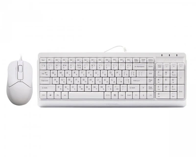 Клавіатура+миша A4Tech F1512 White USB