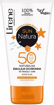 Emulsja ochronna Lirene Sun Natura naturalna SPF 50 120 ml (5900717756229)