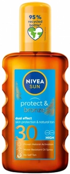 Olejek do opalania w sprayu Nivea Sun Protect & Bronze aktywujący naturalną opaleniznę SPF 30 200 ml (5900017077529)