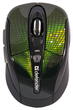 Мышь Defender To-GO MS-585 Nano Black-Green (52587)