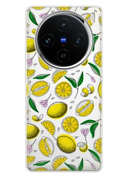 Прозорий силіконовий чохол iSwag для Vivo X100 Pro з малюнком - Лимони (ISVX100PR24)