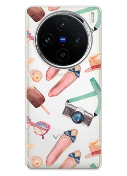 Прозорий силіконовий чохол iSwag для Vivo X100 Pro з малюнком - Жіночі штучки (ISVX100PR15)