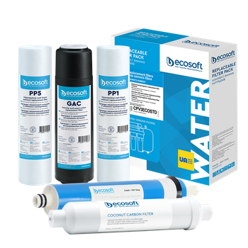 Полный комплект картриджей Ecosoft с мембраной 50 галлон