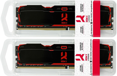 Оперативна память Goodram DDR4-2666 16384MB PC4-21300 (Kit of 2x8192) IRDM X Black (IR-X2666D464L16S/16G)