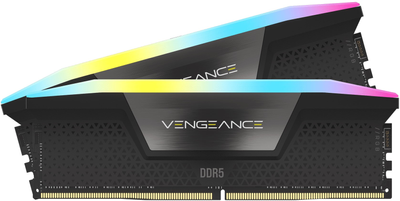 Оперативна память Corsair DDR5-6200 32768MB PC5-49600 (Kit of 2x16384) Vengeance RGB Black (CMH32GX5M2B6200C36)
