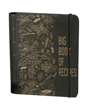 Книга для записи кулинарных рецептов "Big book of recipes" кулинарный блокнот на 80 листов А4 31х23 см (NB-107)