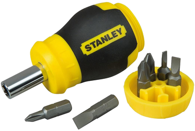 Отвертка Stanley Multibit Stubby со сменными битами (0-66-357)