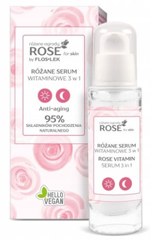 Сироватка для обличчя Floslek Rose For Skin Rose Gardens Rose Vitamin 3 in 1 30 мл (5905043008646)
