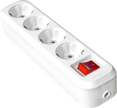 Колодка для подовжувача Voltronic 4 гнізда із заземленням та вимикачем 16A 250V Q50 (YT08162)