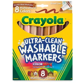 Фломастеры Crayola Multicultural (оттенки кожи) толстые 8 цветов