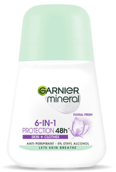 Antyperspirant Garnier Mineral 6-in-1 Protection Skin + Clothes Floral Fresh w kulce 50 ml (3600542475211)