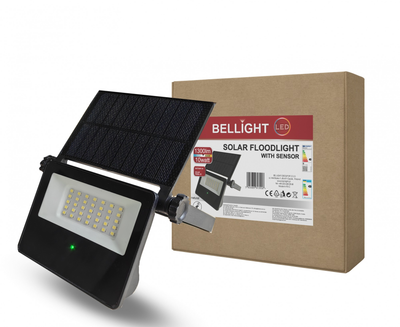 Прожектор светодиодный LED Flood Solar 10W 4000K с датчиком движения на солнечной батарее