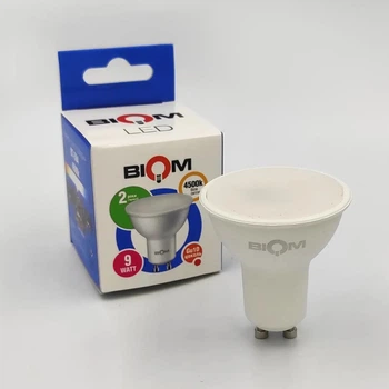 Світлодіодна лед LED лампа MR16 для стелі софіт 9W 9Вт GU10 4500К нейтральне біле денне світло -art.00147