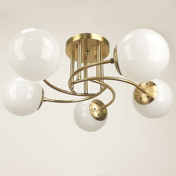 Люстра с шарами на 5 плафонов Sneha (9963798067/5A matte gold)