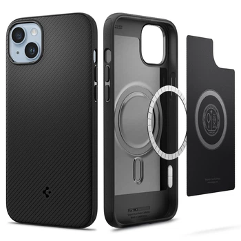 Чехол для Iphone 14 Plus/15 Plus Spigen Core Armor MagSafe противоударный Black ACS04649