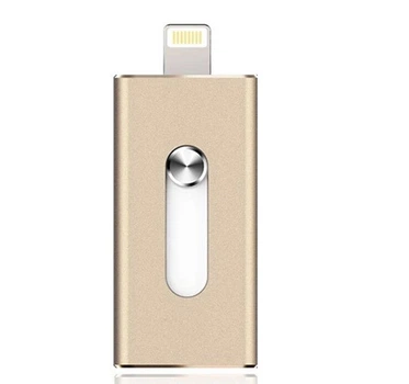 Usb flash 32 Gb, USB 3.0/Lightning for Apple gold