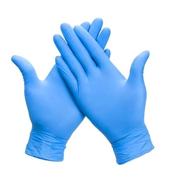 Перчатки нитриловые одноразовые нестерильные без пудры M&T Displays Has-Pet размер M 100 шт - 50 пар Синие