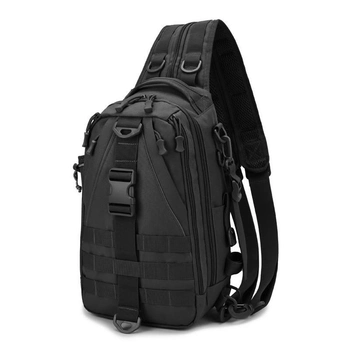Чорна тактична сумка-рюкзак месенджер барсетка MFH T0454