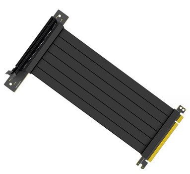 Райзер гнучкий REV 4.0 шлейф для відеокарти PCI-E 4.0 16x -> 16x 90 градусів (683677195-1) 30 см Чорний