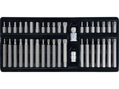 Набор насадок TORX, SPLINE, HEX, 3/8"-1/2", 40 ед, металлический кейс YATO (YT-0400)